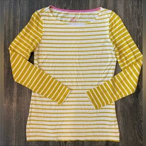 Boden size 4 mustard striped top
